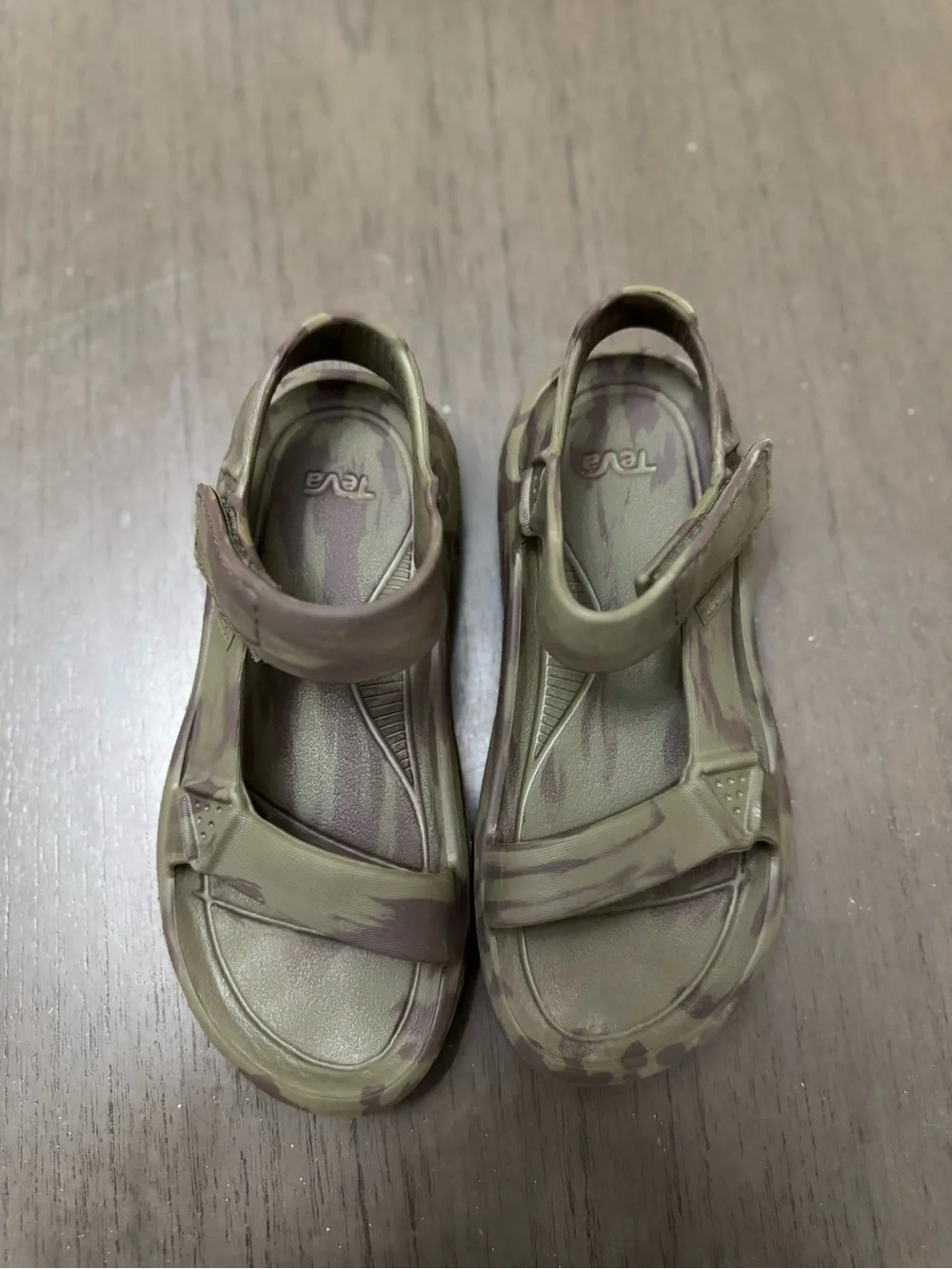 Teva Kids Olive Green Camo Sandals